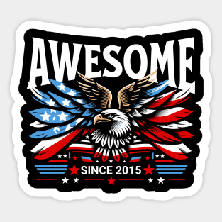 Awesome Since 2015 - Patriotic American Eagle Sticker